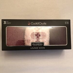 CUDDL DUDS: 3 Plushfill Crew Lounge Socks
